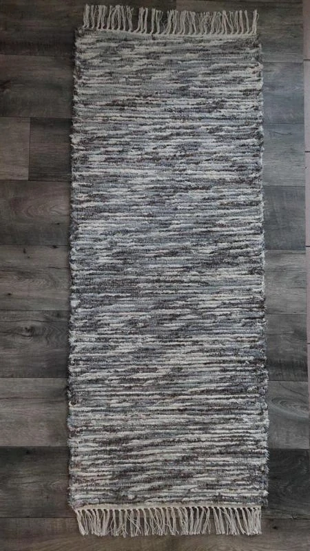 Kobereček tkaný - Slonovinová s hnědou a šedou 60 x 150 cm