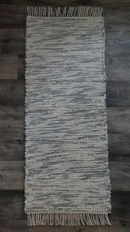 Kobereček tkaný - Slonovinová s šedou 60 x 150 cm