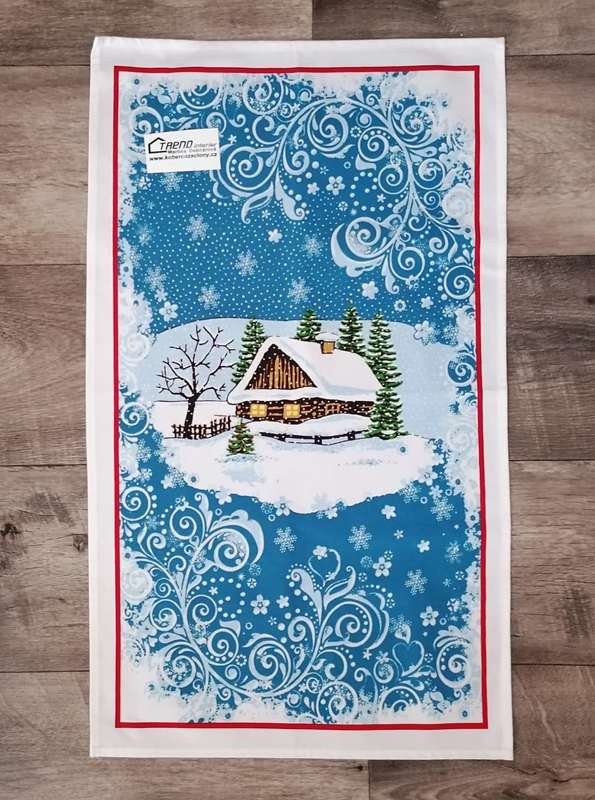 Utěrka bavlněná - Vánoční chaloupka 41 x 70