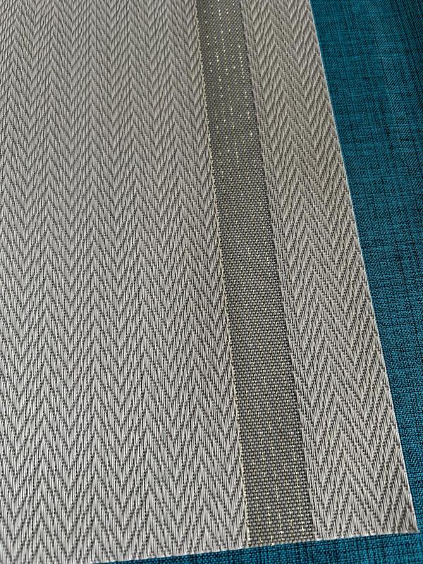 Prostírání - PVC, barva béžová s lurexem 02