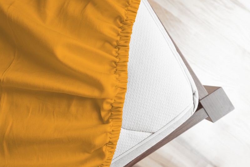 Jersey prostěradlo Pomerančové 180 x 200 cm