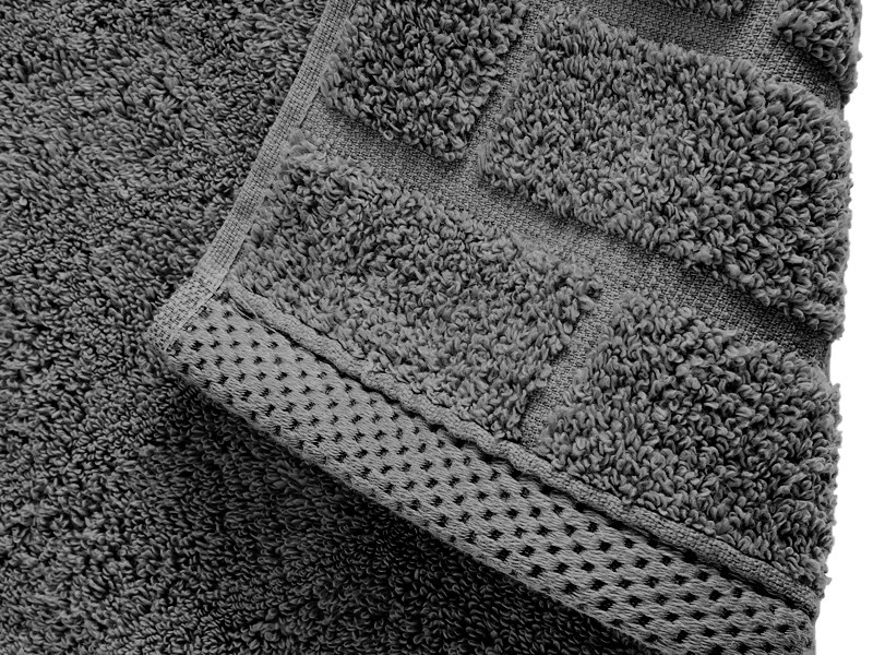 Osuška BRICK 70 x 140 cm - barva černo-šedá
