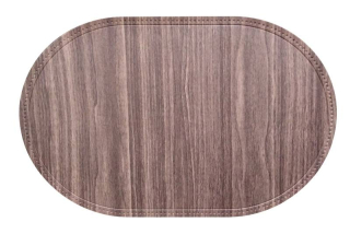 Prostírání - PVC ovál hnědý, imitace dřeva