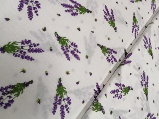 Bavlna - metráž - svazek levandule