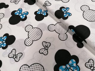 Bavlna - metráž - Mickey Mouse modrý