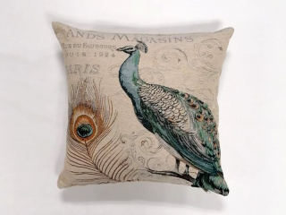 Povlak na polštářek 43 x 43 cm Gobelínový povlak-  Páv