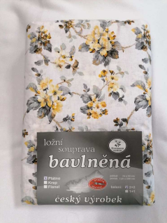 Bavlněné povlečení - Žluté květy vende 2+2