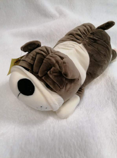 Plyšák Pes Niko ležící tmavý - rozměr 45 cm