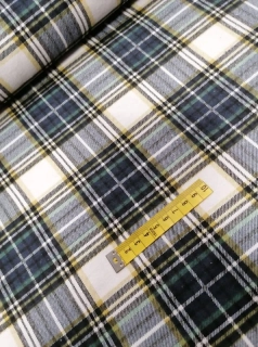 Bavlna - Flanel Káro zelené