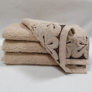 Osuška Květ béžová 70 x 140 cm