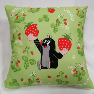 Povlak na polštářek 40 x 40 cm - Krtek na louce