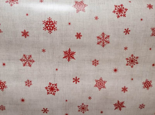 Ubrus omyvatelný PVC Vločky - šíře 140 cm