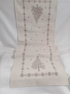 Gobelínový ubrus chenille - Vánoční strom 45 x 140 cm