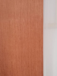 Dekorační látka zatemňovací - barva rezavá žíhaná