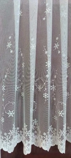 Záclona metrážová - Vločky 130