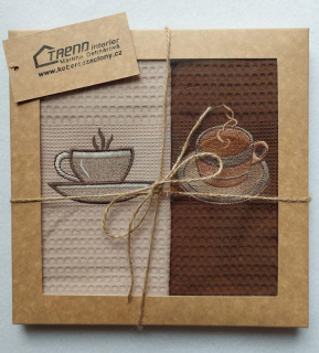 Utěrky vaflové - dárková sada 2 kusy - set 13