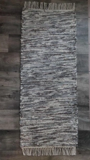 Kobereček tkaný - Slonovinová s hnědou a šedou 60 x 150 cm