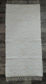 Kobereček tkaný - Slonovinová s bílou 70 x 150 cm