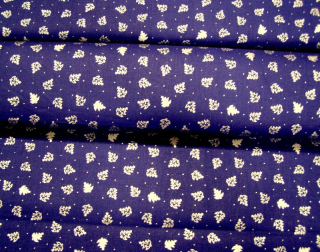 Vánoční modro stříbrná - metráž  Česká kvalita