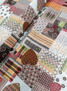 Bavlna - metráž - srdíčka