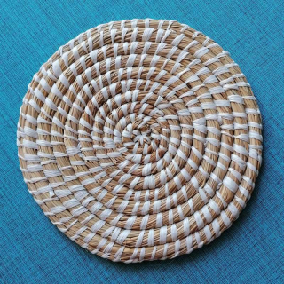 Prostírání kulaté silné - mořská tráva 25 cm