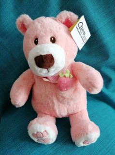 Plyšák Medvídek růžové ouško - rozměr 45 cm