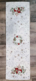 Gobelínový ubrus chenille - Svíčky 45 x 140 cm