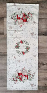 Gobelínový ubrus chenille - Svíčky 40 x 100 cm