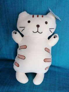 Plyšák Kotě béžové měkký polštářek - rozměr 50 cm