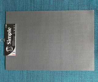 Sada prostírání 4 kusy - PVC bez vzoru stříbrná barva