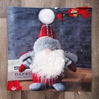 Vánoční povlak 3D na polštářek 40 x 40 cm - Skřítek modrý