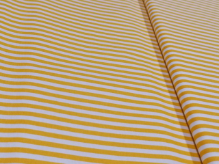 Bavlna - metráž - žluté pruhy